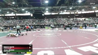 113 lbs Champ. Round 2 - Rocco White, Coeur D Alene vs Evan Jenkins, Bend Senior