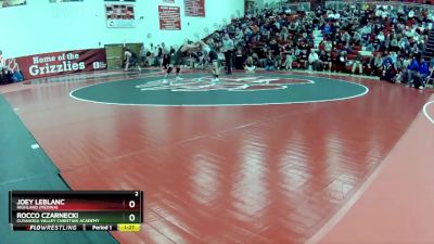 132 lbs Round 1 - Rocco Czarnecki, Cuyahoga Valley Christian Academy vs Joey LeBlanc, Highland (Medina)