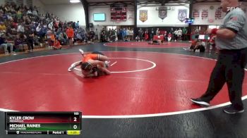 165 lbs Cons. Semi - Michael Raines, New London vs Kyler Crow, Mediapolis