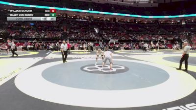 132 lbs Cons. Semis - William Schork, St. Edward vs Blaze Van Gundy, Dub. Coffman