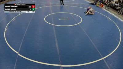 157 lbs Finals (8 Team) - Kaden Harder, Grand Island vs Ryder Kruse, Lincoln East