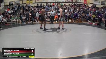 285 lbs Cons. Round 2 - Brandon Caesar, Cle. Heights vs Donovan Yeager, Oregon Clay