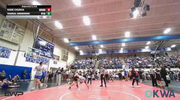 100 lbs Consi Of 4 - Kade Church, Skiatook Youth Wrestling vs Vandal Andersen, Wyandotte Youth Wrestling