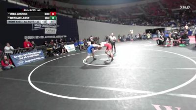 6A Boys 150 lbs Cons. Round 2 - Bradan Lasse, Grant Boys vs Jose Arenas, McMinnville Boys