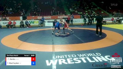 57kg 3rd Place Match - Trevor Banks, Montreal NTC / Montreal WC vs Torin MacFayden, London-Western WC