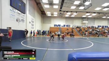 133 lbs Quarterfinal - Jordan Robinson, Chabot College vs Ben Quilpa, Sacramento City College