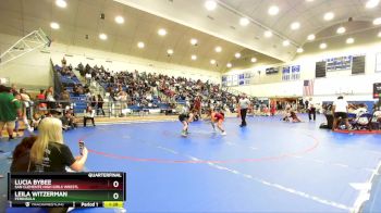 110 lbs Quarterfinal - Lucia Bybee, San Clemente High Girls Wrestl vs Leila Witzerman, Peninsula