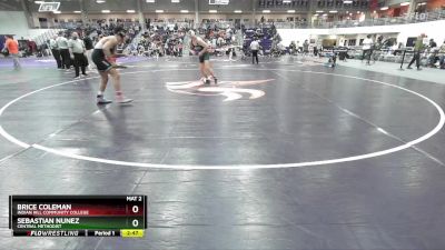 157 lbs Champ. Round 1 - Brice Coleman, Indian Hill Community College vs Sebastian Nunez, Central Methodist