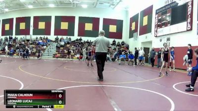 106 lbs Semifinal - Makai Calhoun, Madison vs Leonard Lucaj, Madison