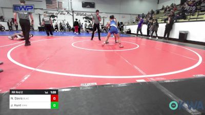 91-98 lbs Rr Rnd 2 - Nevaeh Davis, Black Fox Wrestling Club vs Joely Hunt, Vian Wrestling Club