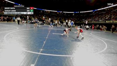 70 lbs Round Of 16 - Brody Bafia, Huntingdon vs Oakley Leese, Dover