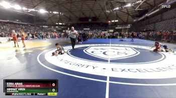 38-40 lbs 2nd Place Match - Ezra Arias, Hoquiam Jr. Grizzly Wrestling Club vs Himmat Virdi, Washington