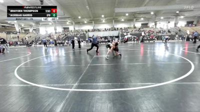 75 lbs Cons. Round 2 - Brayden Thompson, Clinton Dragon Youth Wrestling vs Norman Harris, Bradley Pride WC