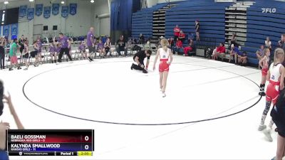 60 lbs Round 3 (6 Team) - Baeli Gossman, Nebraska Red Girls vs Kalynda Smallwood, Kansas Girls