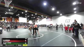 120 lbs Champ. Round 1 - Elias Casas, Cajon vs CJ Medina, Mission Viejo