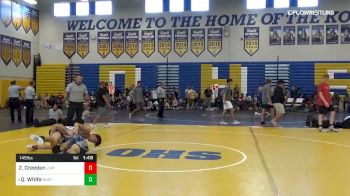 145 lbs Round Of 16 - Zac Creeden, Jupiter High School vs Quinn White, North Port Wrestling Club