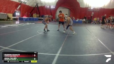 113 lbs Round 3 (4 Team) - Hudson Schultz, Wadena-Deer Creek vs Keon Callies, Rochester Century