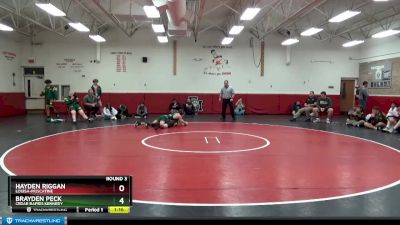 126 lbs Round 3 - Hayden Riggan, Louisa-Muscatine vs Brayden Peck, Cedar Rapids Kennedy