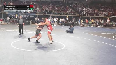 D 3 215 lbs Semifinal - Gabe David, Basile vs William Hall, John Curtis Christian