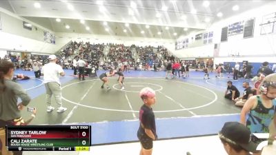 115-124 lbs Quarterfinal - Cali Zarate, Rough House Wrestling Club vs Sydney Tarlow, San Fernando