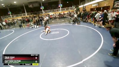 215 lbs Cons. Round 3 - Matthew Duthie, West Valley (Spokane) vs True Cole, Medical Lake