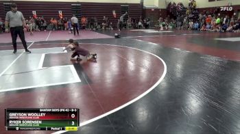 B-3 lbs Cons. Round 1 - Greyson Woolley, Denver Wrestling Club vs Ryker Sorensen, Denver Wrestling Club