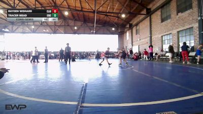 90 lbs Consolation - Rayden Wishard, Claremore Wrestling Club vs Tracer Mead, Eufaula Ironheads Wrestling Club