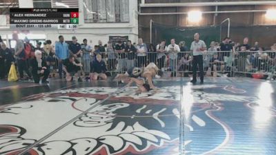 125 lbs Quarterfinal - Alex Hernandez, Barn Brothers vs Maximo Greene-barrios, Metro Elite RTC