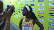 Shelly-Ann Fraser  thru to semis 100 Berlin World Champs