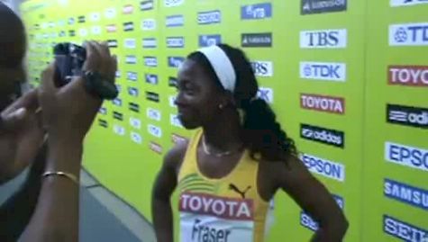 Shelly-Ann Fraser  thru to semis 100 Berlin World Champs