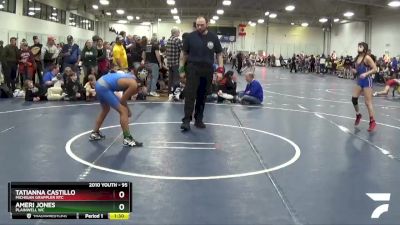 95 lbs Champ. Round 2 - Tatianna Castillo, Michigan Grappler RTC vs Ameri Jones, Plainwell WC