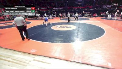 3A 144 lbs Champ. Round 1 - Ryan Hinger, Orland Park (Sandburg) vs Matthias Hautzinger, Addison (A. Trail)