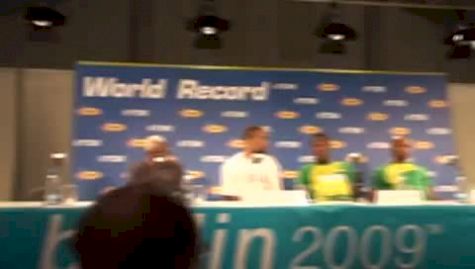 IAAF Pres congratulates Bolt