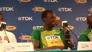 Last Question for in 100 meter press conference