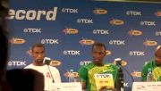 Usain talks about his spikes and joking before the race