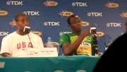 Tyson on his race and Bolt talks about the 200