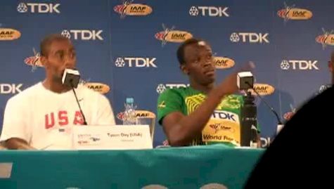 Tyson on his race and Bolt talks about the 200