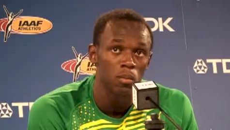 Bolt on in season, running 9.58, and chicken nuggets