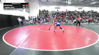 106 lbs 5th Place Match - Ezekiel Ortiz, Fort Lupton vs Nester Pino, Holy Family