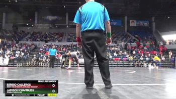 164 lbs 3rd Place Match - Sergio Calleros, Beat The Streets Chicago-Midway vs Jamison Chambliss, Storm Youth WC