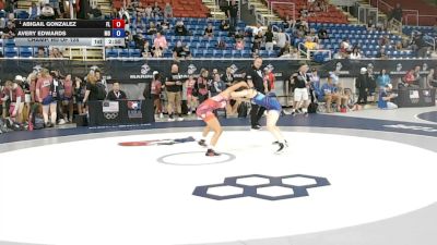 115 lbs Champ. Rd Of 128 - Abigail Gonzalez, Florida vs Avery Edwards, Missouri