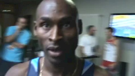 Bernard Lagat after 1500 Semis 2009 IAAF World Championships