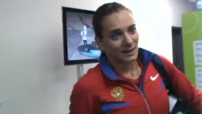 Yelena Isinbayeva after no heighting at the 2009 IAAF World Championships