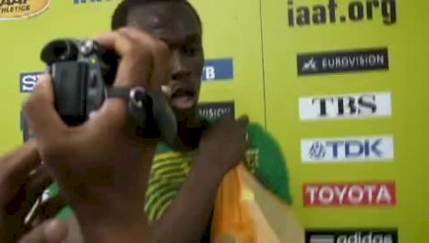Usain Bolt after 2nd round of 200 IAAF Berlin World Championships