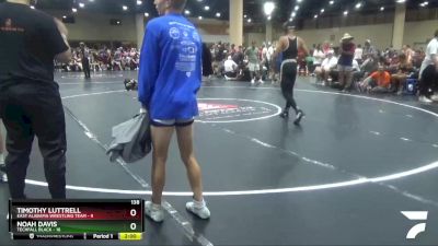 138 lbs Round 5 (6 Team) - Timothy Luttrell, East Alabama Wrestling Team vs Noah Davis, Techfall Black