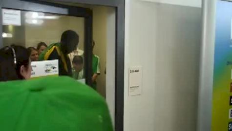 Usain Bolt WR 200 19.19 Video Interview 2009 IAAF World Track Championship