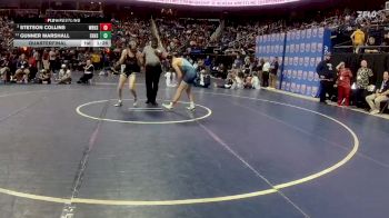 3A 132 lbs Quarterfinal - Stetson Collins, West Rowan High School vs Gunner Marshall, East Henderson High School