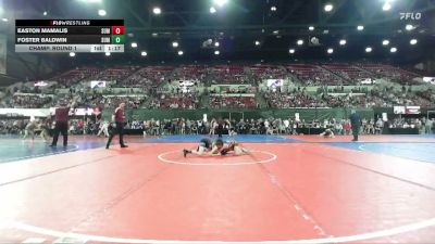 95 lbs Champ. Round 1 - Foster Baldwin, Black Hills Wrestling Academy vs Easton Mamalis, Green River Grapplers