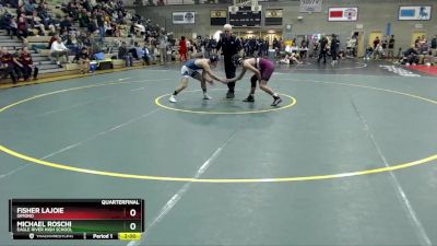 135 lbs Quarterfinal - Michael Roschi, Eagle River High School vs Fisher Lajoie, Dimond