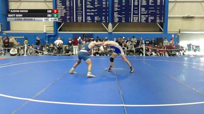 165 lbs Cons. Round 4 - Justin Hood, Emmanuel College vs Matt Gish, Roger Williams